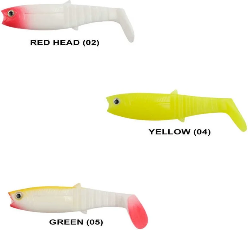 Remixon Buster Shad 8cm Silicone Bait (7 Pieces) White Black-Standard