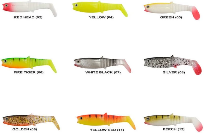 Remixon Buster Shad 8cm Silicone Bait (7 Pieces) White Black-Standard
