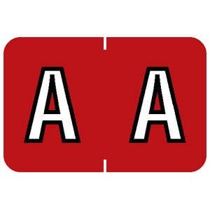 Tabbies Barkley ABKM Compatible 71620 Series Alpha Labels, Red A, 1”H x 1-1/2”W Label Size, Filing Color Code System, 252 Labels Per Kit (71621) - Image 2