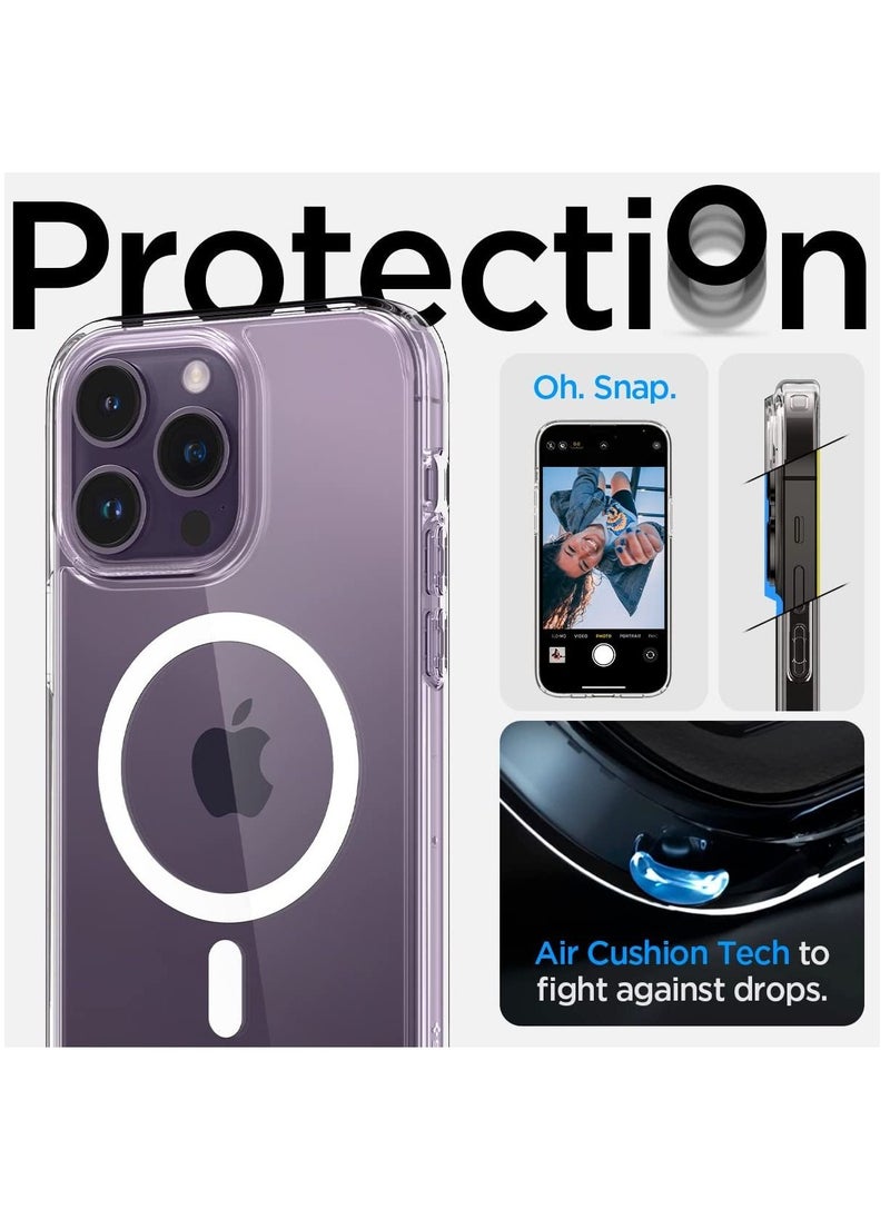 سبايجن - جراب مغناطيسي كلاسيكي هجين متوافق مع جراب iPhone 14 Pro Max متوافق مع MagSafe مقاوم للصدمات بدرجة عسكرية واقية من الخلف مقاوم للخدش (شفاف) - Image 1