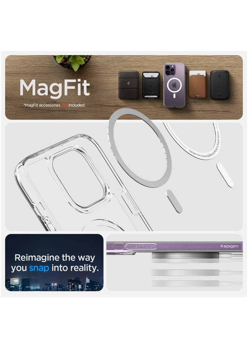 سبايجن - جراب مغناطيسي كلاسيكي هجين متوافق مع جراب iPhone 14 Pro Max متوافق مع MagSafe مقاوم للصدمات بدرجة عسكرية واقية من الخلف مقاوم للخدش (شفاف) - Image 1