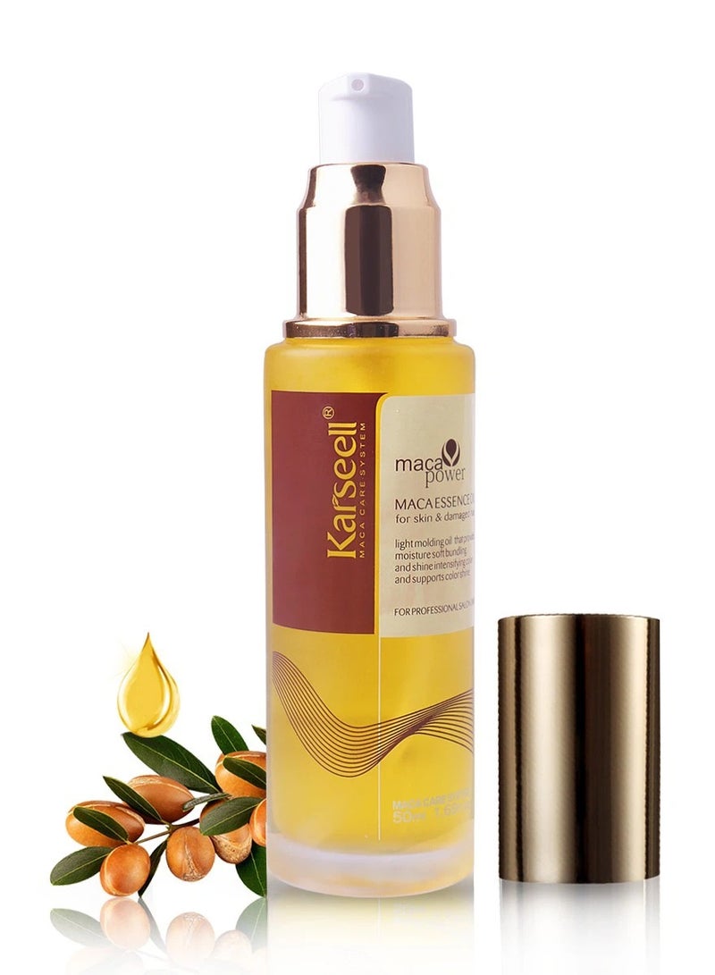 Karseell Moroccan Argan Oil for Hair Healing Cold Pressed Weightless Argan Oil Hair Serum for Dry Damaged Hair 50ml - Image 1