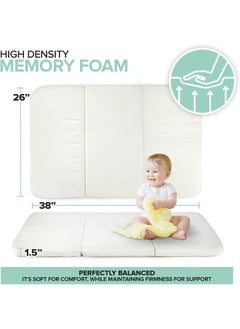 Stock Your Home Stock Your Home Foldable Travel Pack n Play Mattress Pad with Bag  - Image 2