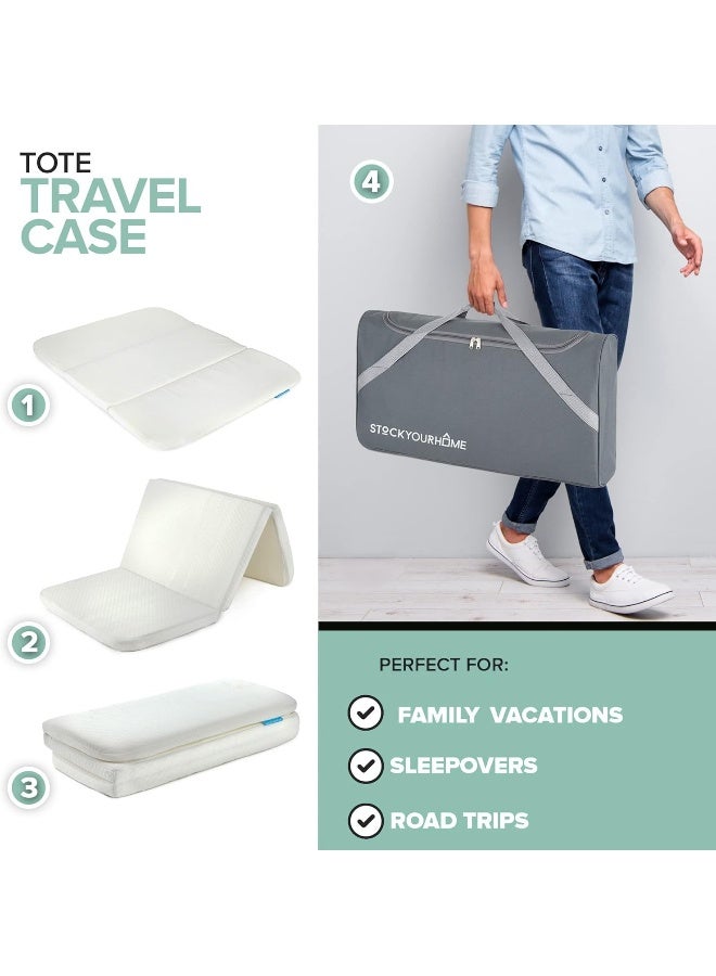 Stock Your Home Stock Your Home Foldable Travel Pack n Play Mattress Pad with Bag - Image 5