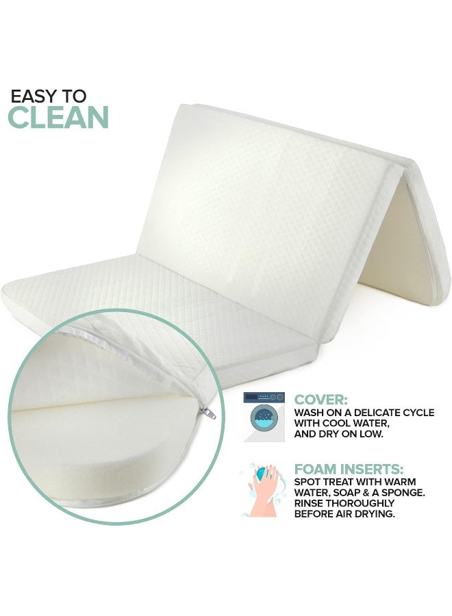 Stock Your Home Stock Your Home Foldable Travel Pack n Play Mattress Pad with Bag - Image 4