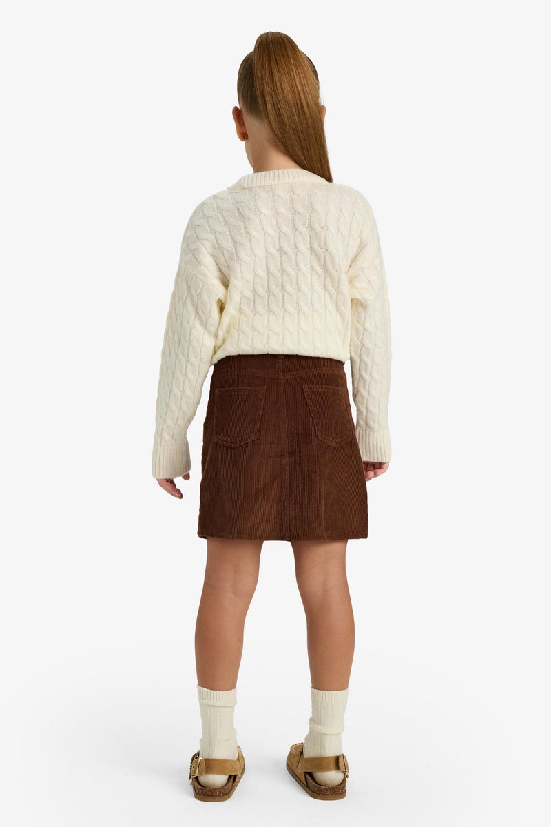 ديفاكتو جيبة بناتي قطن مضلع - Image 4