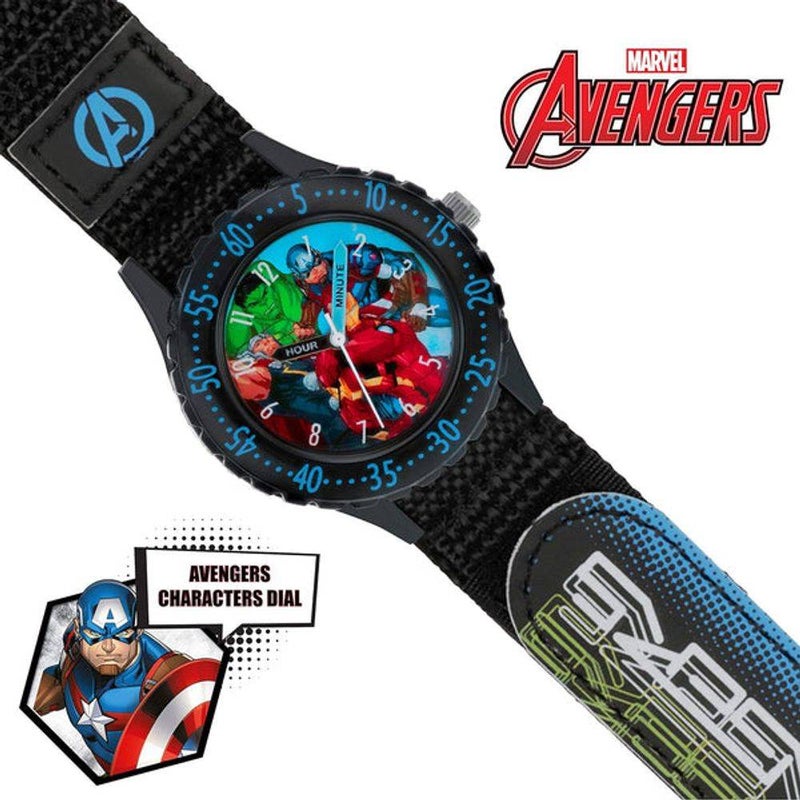 Marvel Avengers Iron Man & Captain America Analog Watch (Black) - Image 4