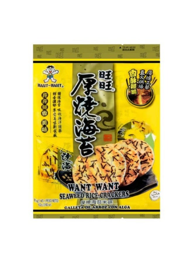 Rice Crackers, Seaweed - 102g, China