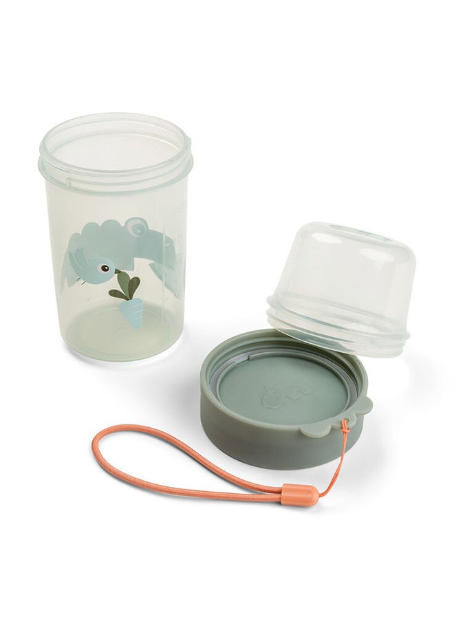 done by deer To Go 2-Way Snack Container L Croco Green - Leakproof Divider Bowl For Toddlers - Image 3