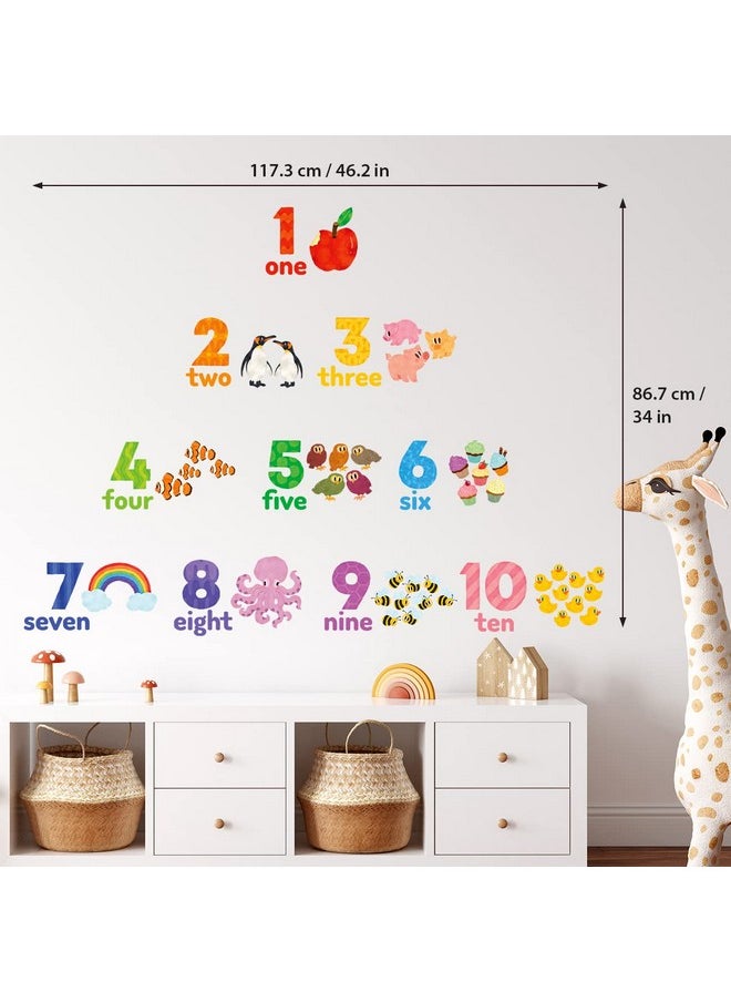 Ds6-2020 Numbers Wall Stickers Decals Peel And Stick Removable Kids Nursery Bedroom Living Room Educational Learning Animal Arabic 1-10 Vinyl Counting Children Toddlers Classroom Playroom - pzsku/Z974F7846F47BCCF957F6Z/45/_/1735214542/57dcc049-db87-4289-a0a8-5c7f9e308c35