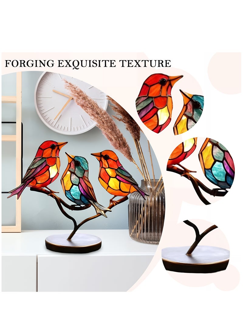 Colorful Acrylic Birds Figurine – Modern Tabletop Bird Ornament, Home Decor Figurines for Kitchen, Living Room, Bedroom, Dining Table - Image 2