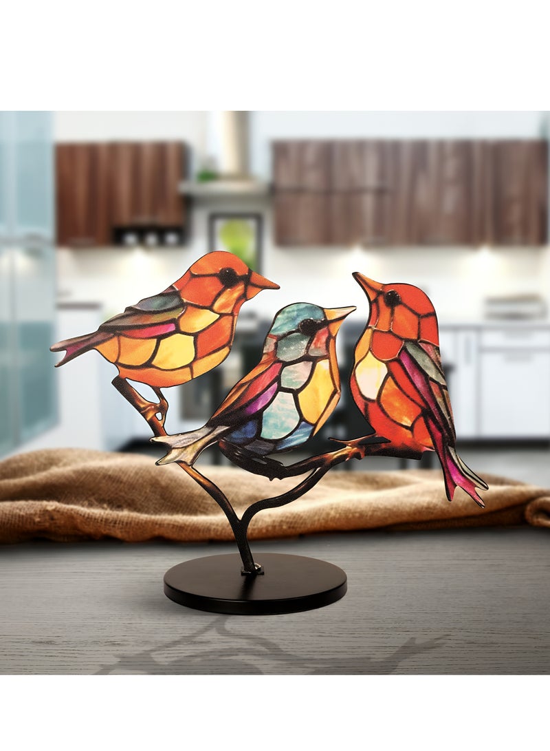 Colorful Acrylic Birds Figurine – Modern Tabletop Bird Ornament, Home Decor Figurines for Kitchen, Living Room, Bedroom, Dining Table - Image 4