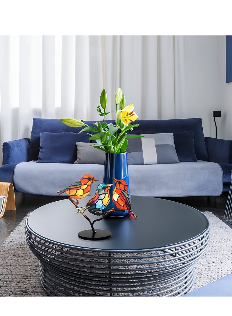 Colorful Acrylic Birds Figurine – Modern Tabletop Bird Ornament, Home Decor Figurines for Kitchen, Living Room, Bedroom, Dining Table - Image 5