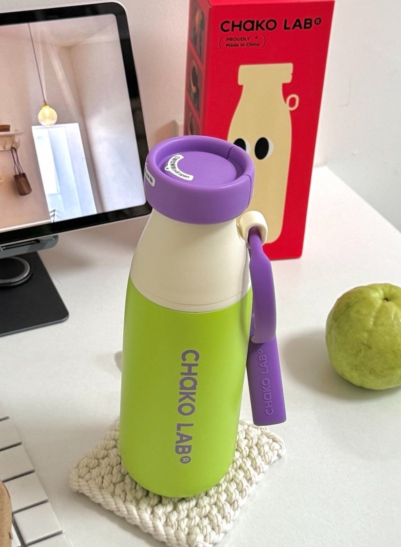 تشاكو لاب CHAKO LAB عالي القيمة زجاجة العزل مع اثنين من طرق الشرب، وسهلة المحمولة، 520ML - Image 5