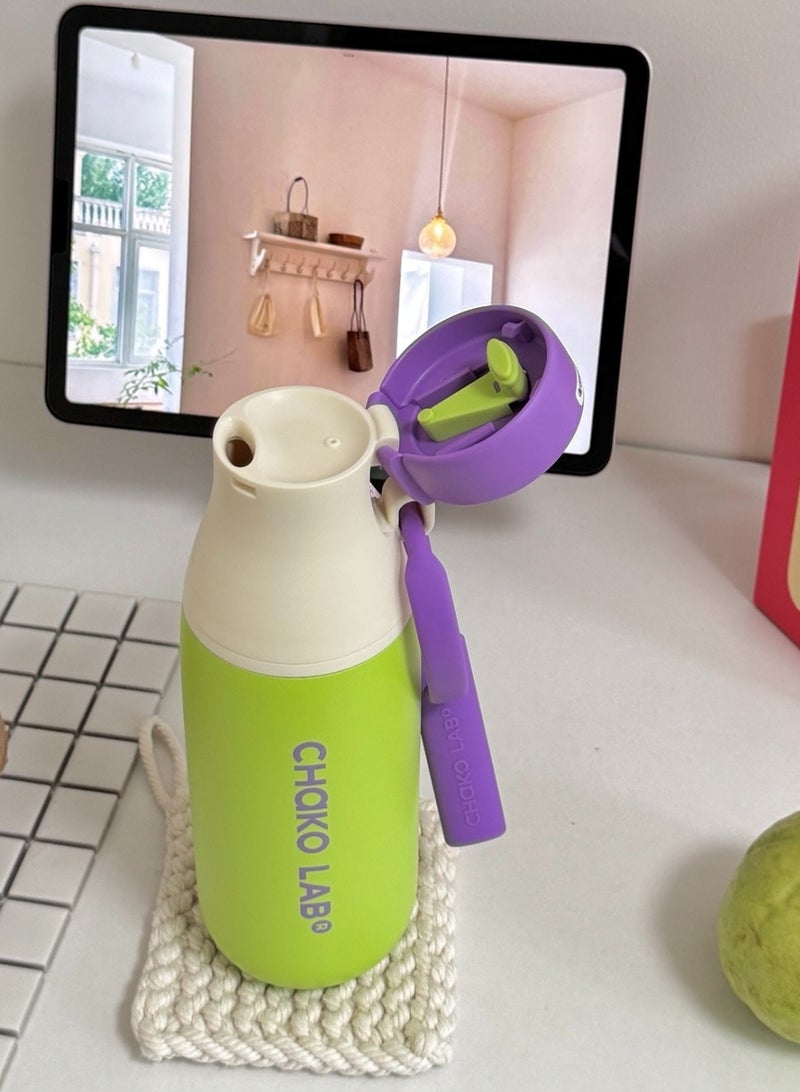 تشاكو لاب CHAKO LAB عالي القيمة زجاجة العزل مع اثنين من طرق الشرب، وسهلة المحمولة، 520ML - Image 3