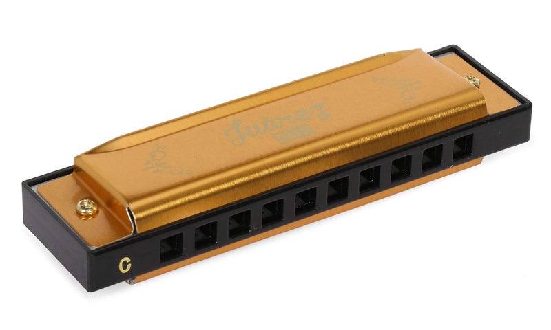 Juarez Junior JJ10HG 10 Holes Educational Harmonica Key of C Scale | Mouth Organ | Cover - Aluminum | Comb - Abs | Reed – Aluminum Gold - Image 3