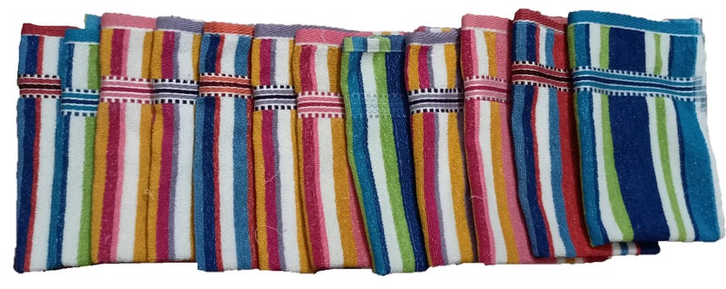 BBQSTYLE 100% Cotton Hand & Face Towels-Set of 12(Color May Different dispatched)-400 GSM - Image 3