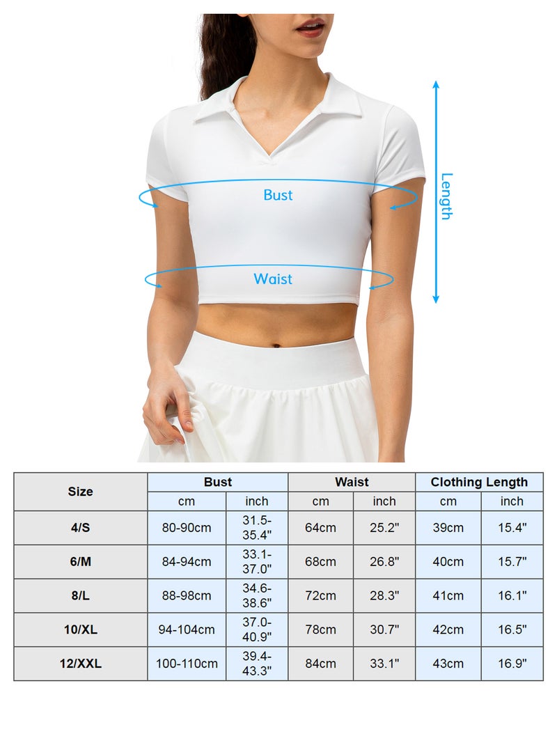 Slim T-shirt Small Khaki Stretchy Fabric Crop T-shirt - Slim Fit Tight Shirts for Sports Workout Tennis Golf Running - Image 2