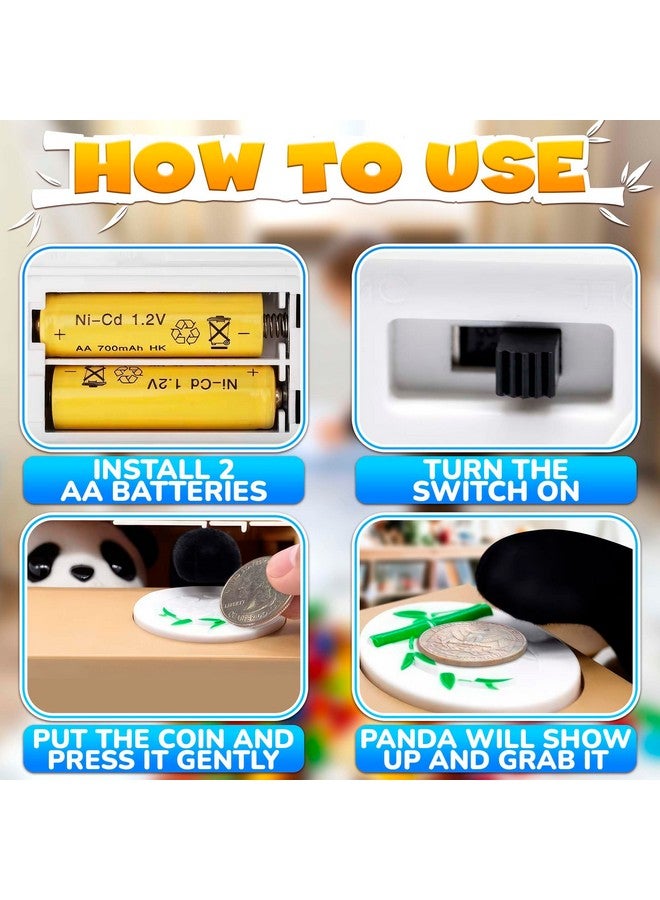 DIMROM Coin Piggy Bank Panda Toy - Little Panda Bamboo Bank Money Bank Cute Panda Bank Stealing Automatic Box - Boys Piggy Bank Stealing Panda Coin Bank Money Savings Bank Kids Piggy Bank Girls - Image 5