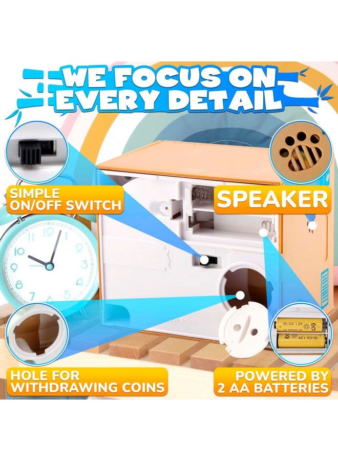 DIMROM Coin Piggy Bank Panda Toy - Little Panda Bamboo Bank Money Bank Cute Panda Bank Stealing Automatic Box - Boys Piggy Bank Stealing Panda Coin Bank Money Savings Bank Kids Piggy Bank Girls - Image 4