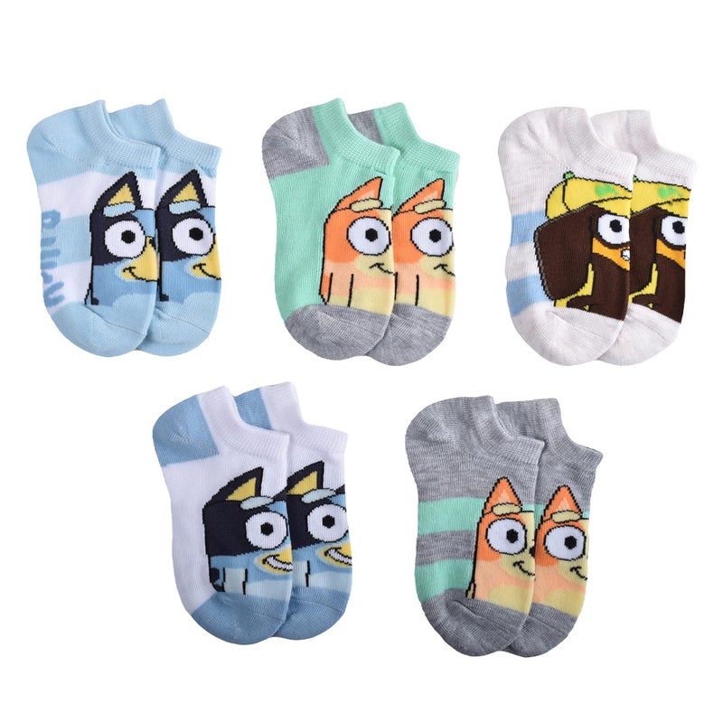 Bluey Kids No Show Socks, Blue, Small - Image 1