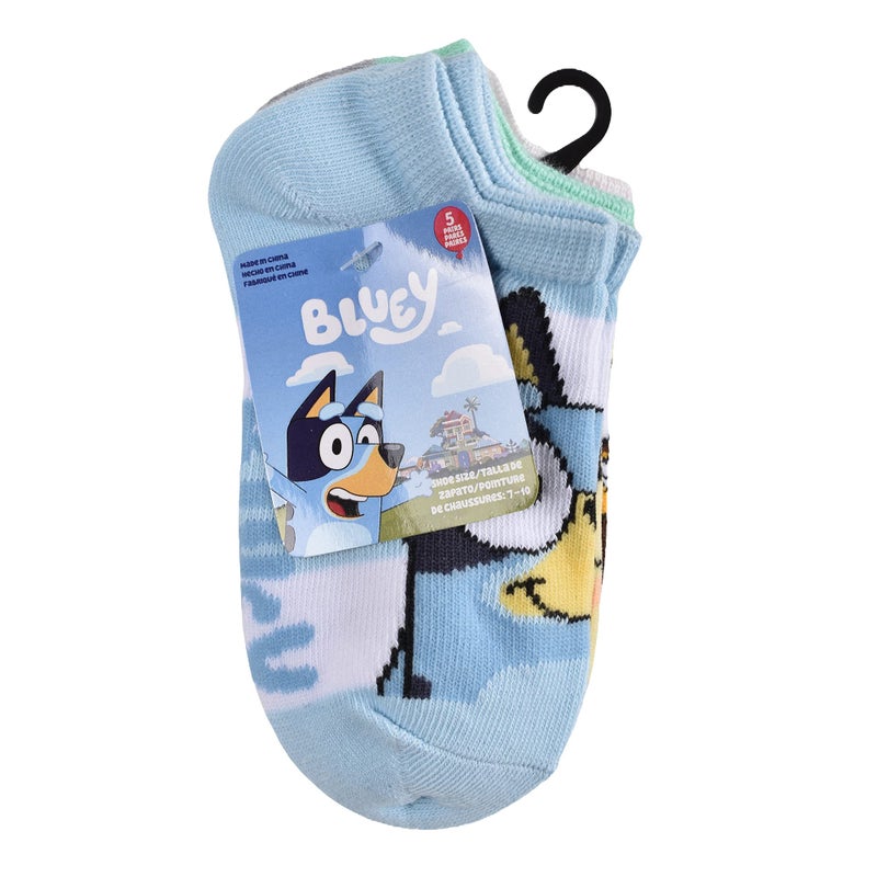 Bluey Kids No Show Socks, Blue, Small - Image 3