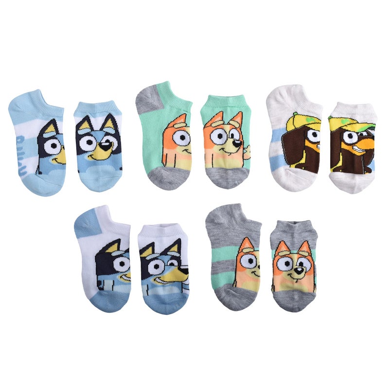 Bluey Kids No Show Socks, Blue, Small - Image 2