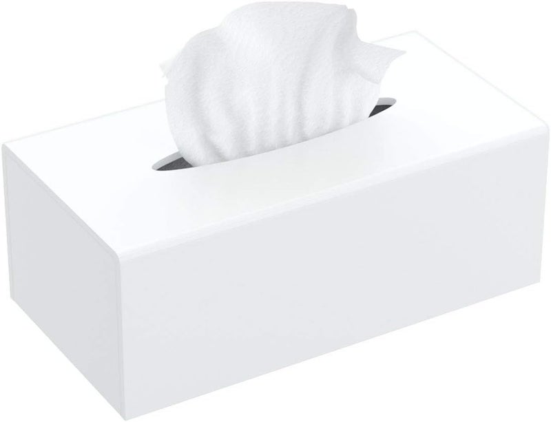 FEMELI Acrylic Tissue Box Cover,Rectangular Facial Tissue Holder Case Dispenser for Bathroom Kitchen Bedroom Office - Image 1
