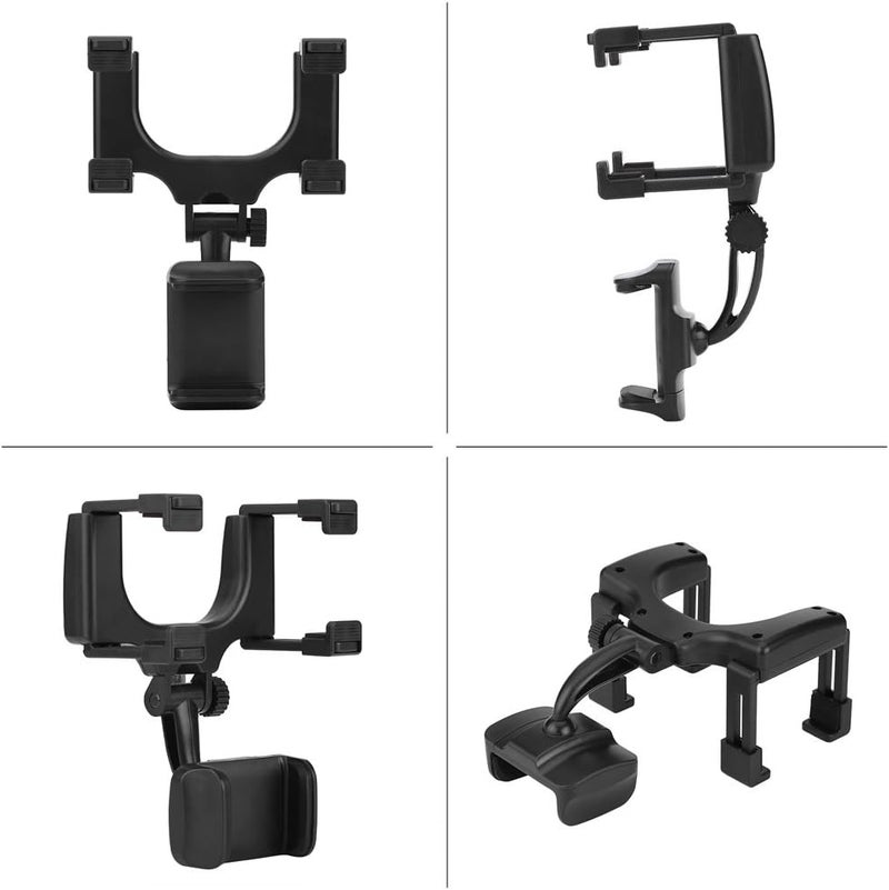 klarako Car Phone Holder, Universal Car Rear View Mirror Mount Phone Holder Stand for iPhone Samsung HTC GPS Smartphone - Image 5