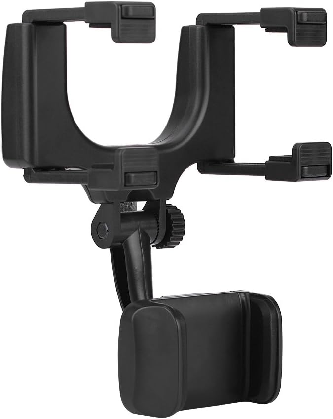 klarako Car Phone Holder, Universal Car Rear View Mirror Mount Phone Holder Stand for iPhone Samsung HTC GPS Smartphone - Image 1