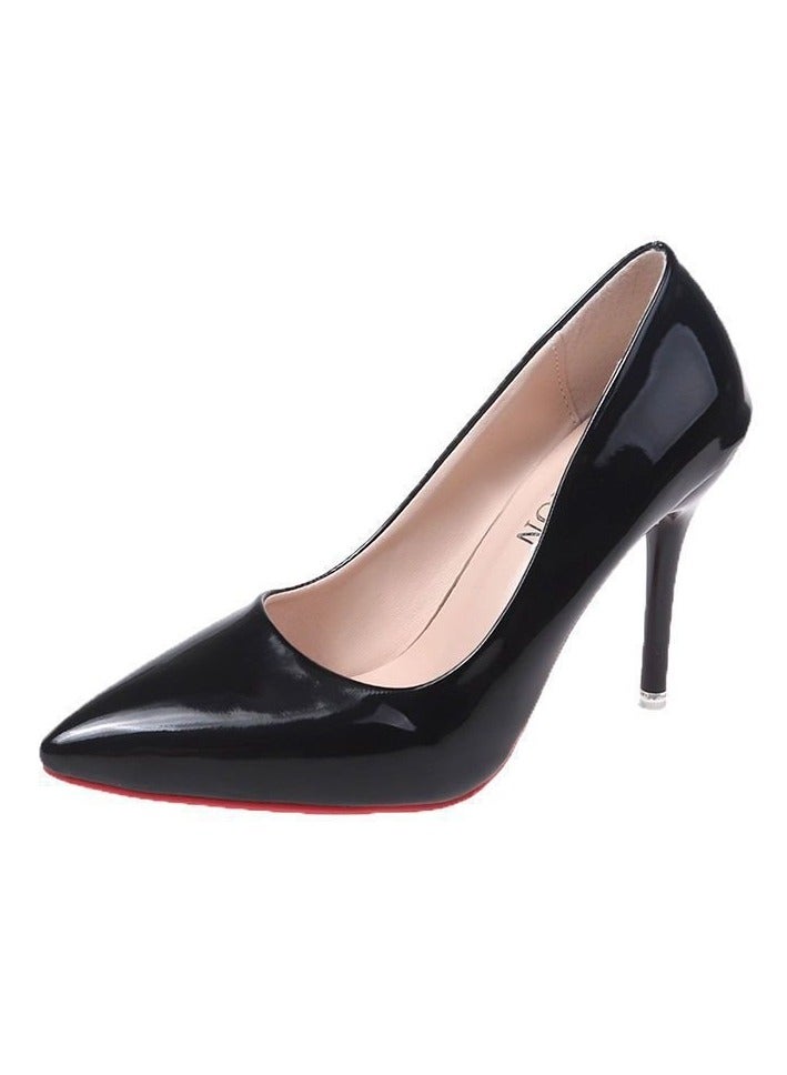 Shougu New High Heels Lacquered Leather Shallow Mouth Single Shoes with Ultra Fine Heels 10CM - Image 1
