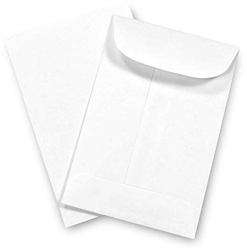 GUARDIAN 500 Guardian #4 Paper Coin Envelopes - Blank Small Envelopes for Coins, Receipts, Stamps, Small Parts Storage, & More – 3" x 4-1/2" Cash Envelopes – Gummed Flap Gift Card Holder Envelopes - Image 1