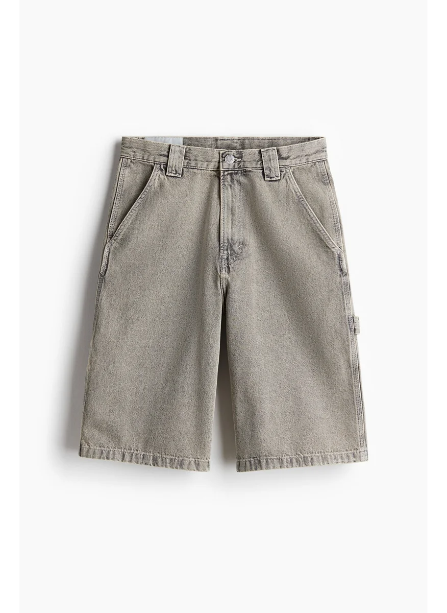 H&M Baggy Denim Carpenter Shorts