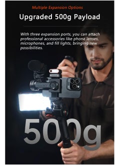 hohem Hohem iSteady M7 Gimbal Stabilizer for Smartphone, Magnetic AI Tracker Fill Light, Detachable Touchscreen Remote Controller, Built-in Extension Rod, 500g Payload Gimbal Stabilizer for iPhone Android  - Image 5
