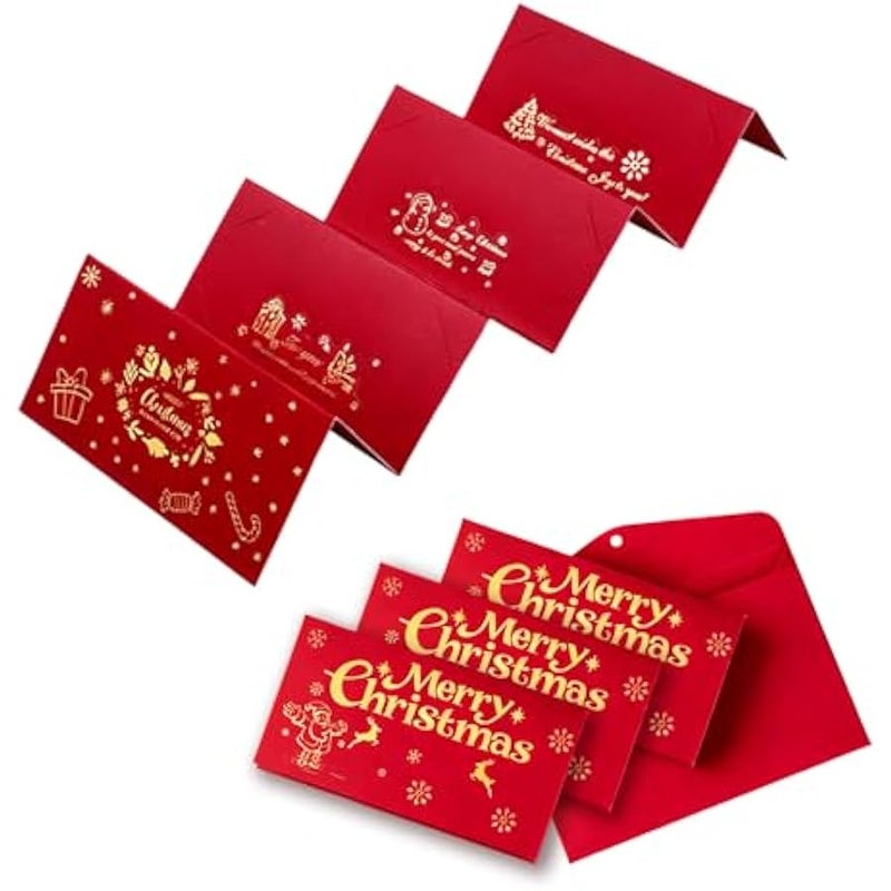 Money Envelope for Cash, 2026 New Money Holder with 10 Slots for Cash, DIY Holiday Money Gift Card for Xmas, Surprise Card Holder  Cash Envelope with Money Clip (Red1-6 Slots) - Image 1