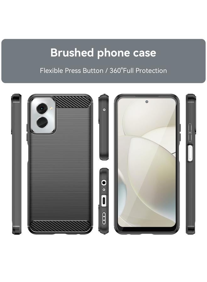 S-TOP Case For Motorola Moto G Power 2024 Brushed Texture Carbon Fiber TPU Phone Case - Image 2