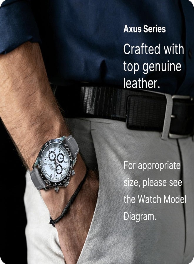 Fullmosa Axus Series 12 Colours Watch Strap, Replacement Watch Strap with Stainless Steel Metal Clasp for Men and Women, 22 mm, Grey - Image 3