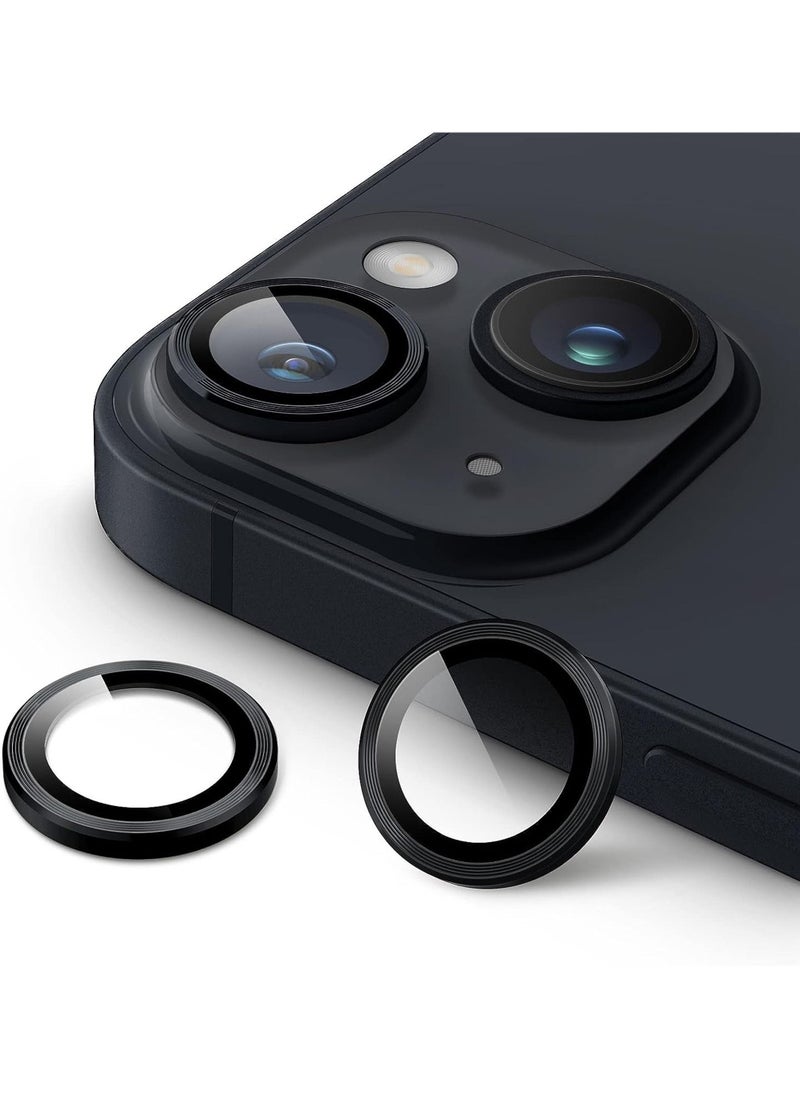 Rock Pow Camera Lens Protector for iPhone 15 6.1-Inch and iPhone 15 Plus 6.7-Inch 9H Tempered Glass Metal Individual Ring Cover HD Clear  - Image 1