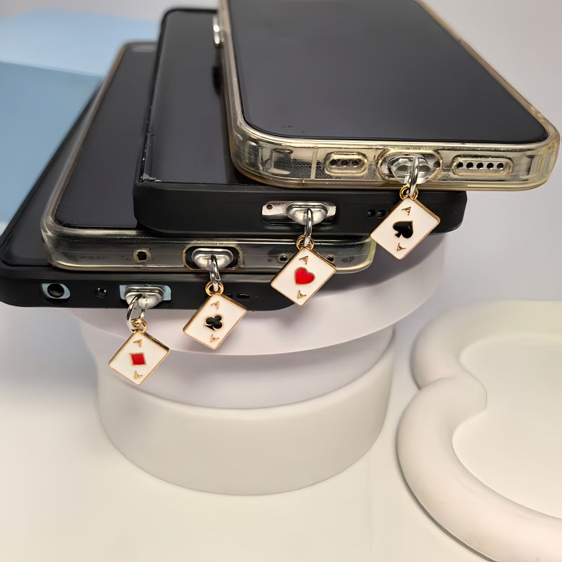 Metal Square A Dust Plug Type C Phone Decoration Universal Dust Cup Accessory Gift - Image 1