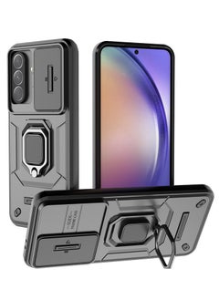 CoomBe Case for Samsung Galaxy A56/A36 5G Sliding Camera Cover Protection Magsafe Magnetic Phone Cover with Ring Stand Black  - Image 1