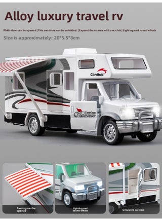 Large Alloy RV Toy Car Model Travel Cabriolet Bus Kids Car Camping Truck Boy-Color:Deluxe Edition Convertible Multifunctional Rv-white - pzsku/Z975031E48B18D39FB660Z/45/1745416738/f321c7d7-fe93-4986-9847-808b288b7dae