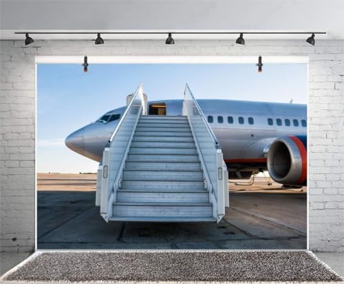 AOFOTO خلفية طائرة مطار AOFOTO 7x5 قدم للتصوير الفوتوغرافي من الفينيل - Image 2