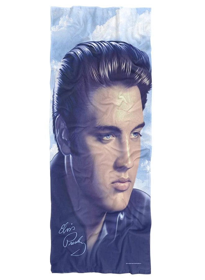 Trevco Elvis Presley Big Portrait Officially Licensed Beach Towel 30" X 60" - Image 1