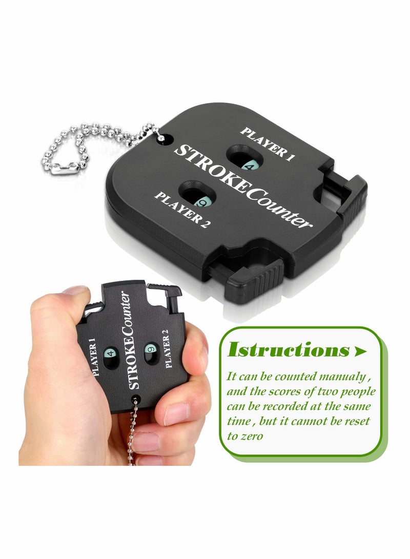 KASTWAVE 8 Pieces Golf Score Counter Golf Count Shot Stroke Putt Mini Golf Stroke Counter Golf Counter Clicker with Key Chain Beads Golf Shot Counter Golf Beads Scoring Keeper for Referee Golfer Outdoor Sports - Image 3