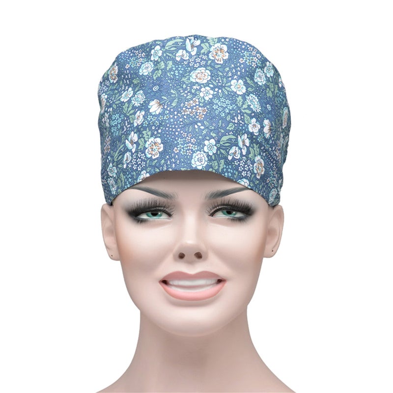 2pcs Floral Printed Strappy Hat Adjustable Reusable Cotton Working - Image 2