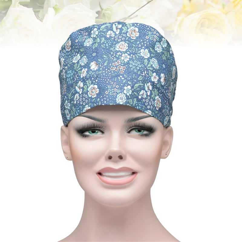 2pcs Floral Printed Strappy Hat Adjustable Reusable Cotton Working - Image 4