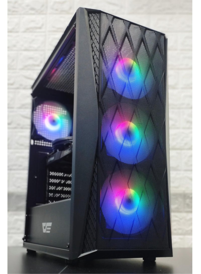 COMPUTER SNO GAMING PC - NVIDIA RTX 4060 8GB | CORE i5 12400F PROCESSOR | 16GB DDR4 RAM | 1TB NVMe SSD | RGB AIR COOLER | 4 ARGB FANS BLACK CASE ON SALE & 1 YEAR WARRANTY INCLUDE  - Image 1