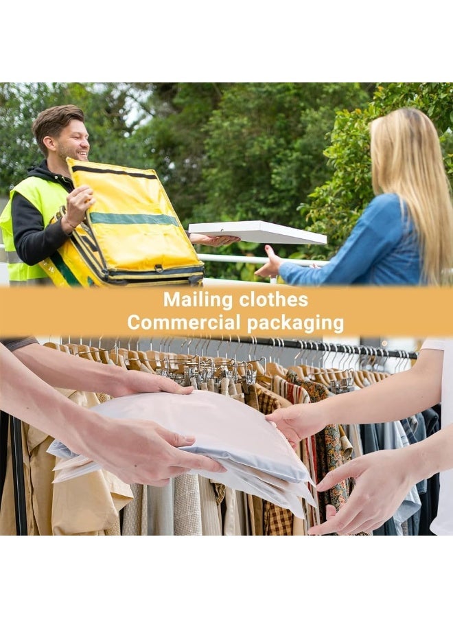 هوميفاي 50 قطعة من أكياس التخزين ذات السطح المثلج، أكياس بلاستيكية شفافة بسحاب، منظّم خزانة السفر للملابس والأحذية، أكياس تعبئة قابلة لإعادة الاستخدام للبريد والبيع (5 أحجام) - Image 3