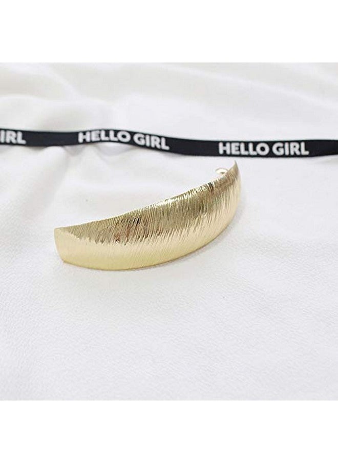 DED - Ed Pack Of 5 Women Hair Clips Metal Hair Pins Simple Retro Large Hair Barrettes French Clip Barrettes For Women Lady(Gold) - Image 1