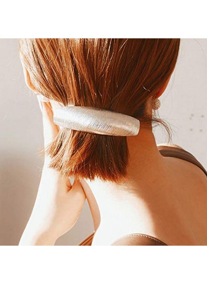 DED Ed Pack Of 5 Women Hair Clips Metal Hair Pins Simple Retro Large Hair Barrettes French Clip Barrettes For Women Lady(Gold)  - Image 4